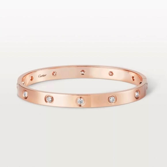 CARTIER LOVE BRACELET - ROSE GOLD - 10 DIAMONDS - Picture 4 of 4